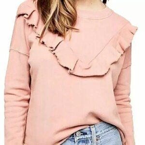 Free People Ruffle Sweatshirt